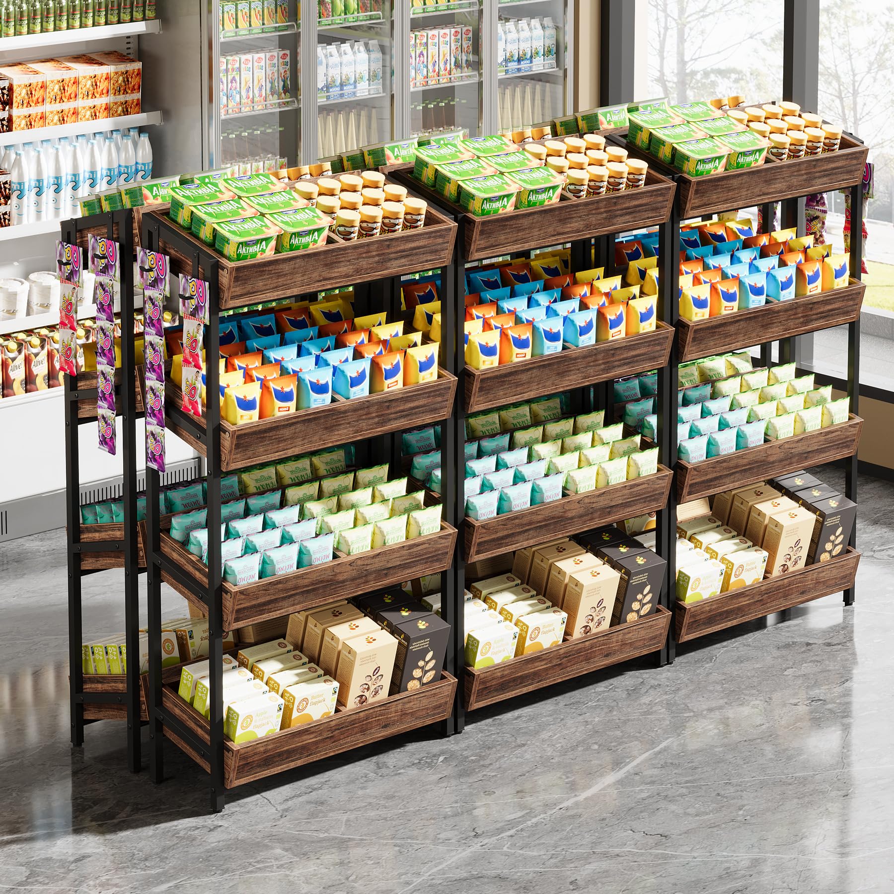 Amazon.com: Tribesigns 4-Tier Retail Display Rack Set of 6, Heavy